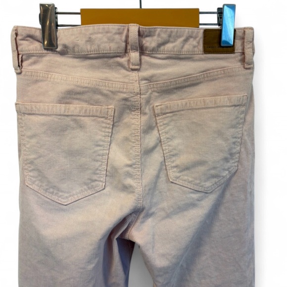 American Eagle Cottagecore Light Pink Corduroy Straight Leg Jeans - Picture 6 of 8